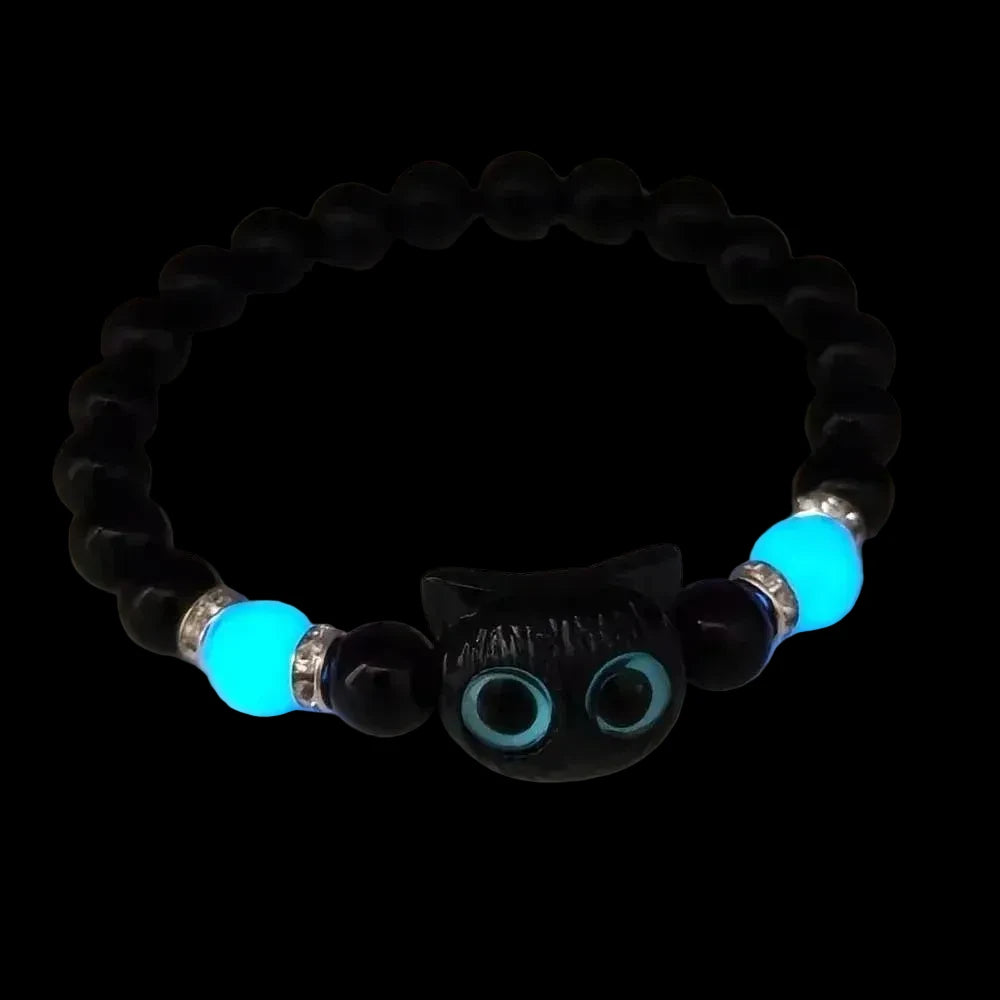 Matching Bracelets Couples Women Men Luminous Cute Cat Friendship Bracelet