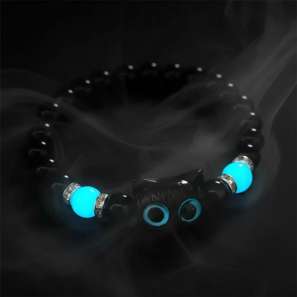Matching Bracelets Couples Women Men Luminous Cute Cat Friendship Bracelet