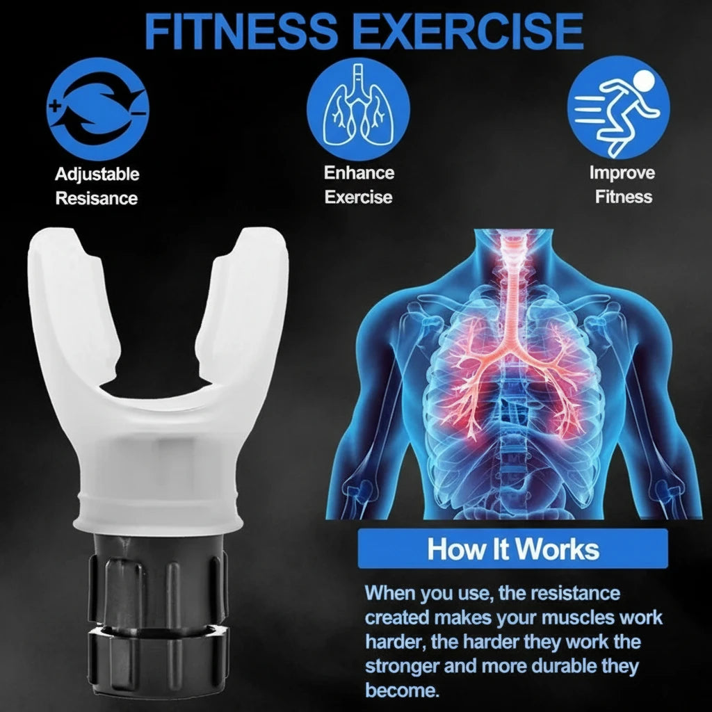 1pcs Breathing Exercise For Lungs Portable Breath Exerciser Device