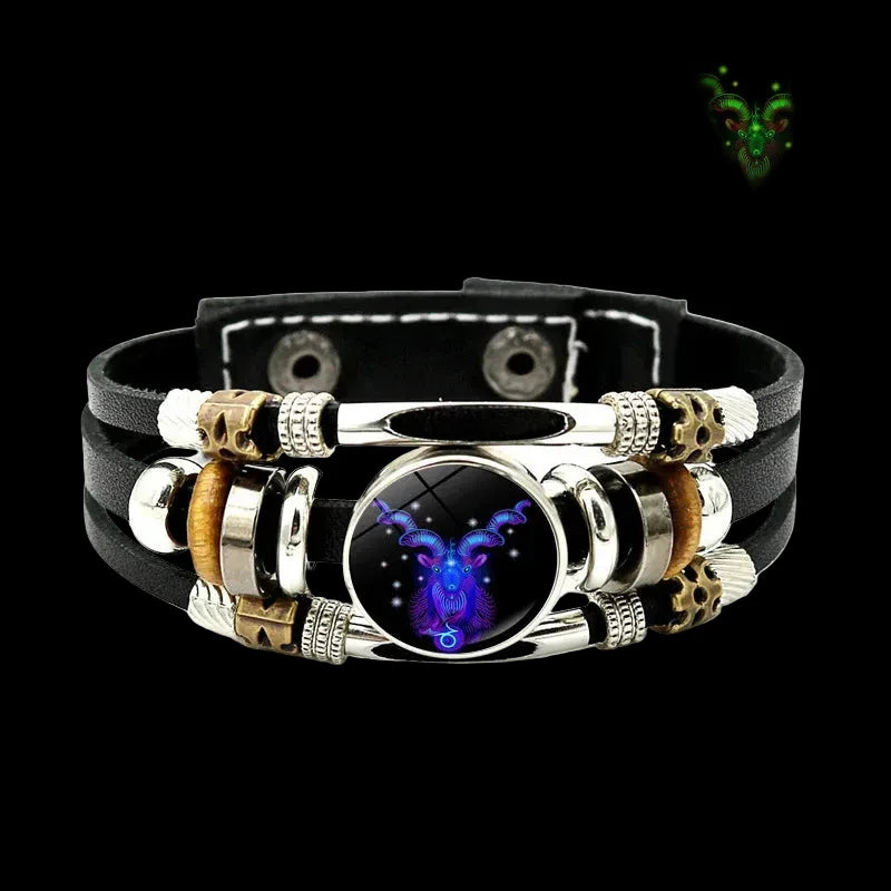 Constellations Luminous Leather Bracelet