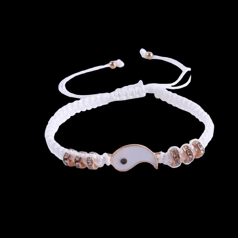 Best Friend Bracelets for 2 Matching Yin Yang Adjustable Cord Bracelet