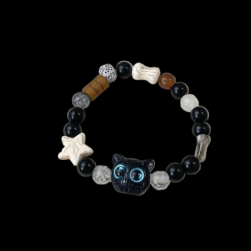 Matching Bracelets Couples Women Men Luminous Cute Cat Friendship Bracelet