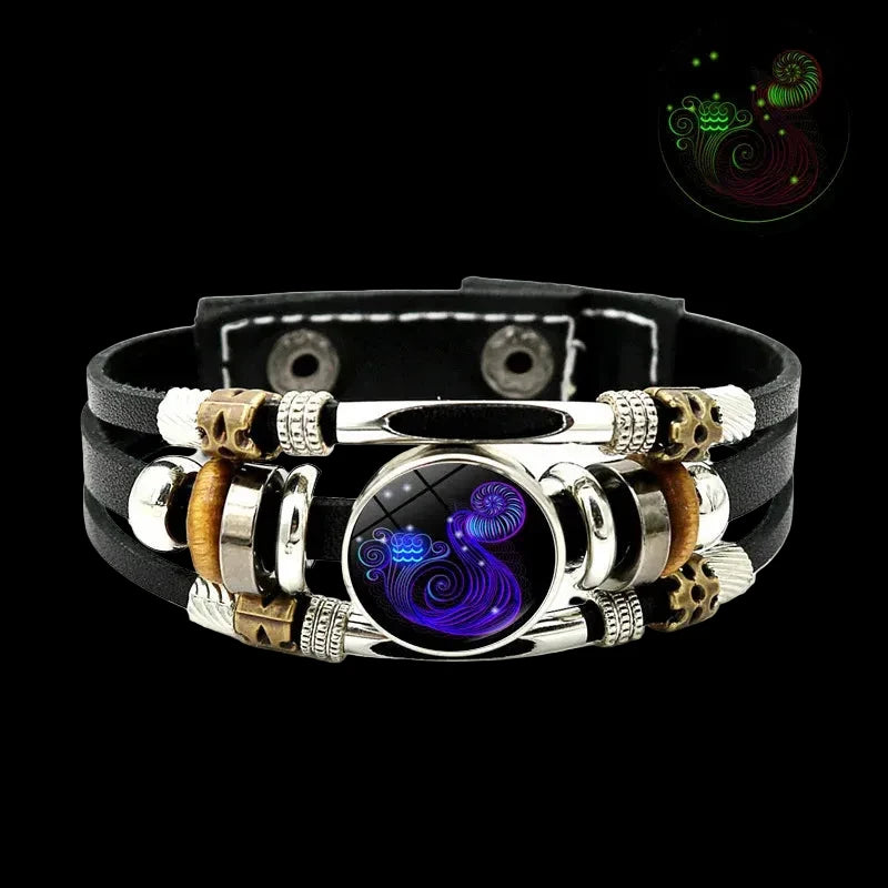 Constellations Luminous Leather Bracelet
