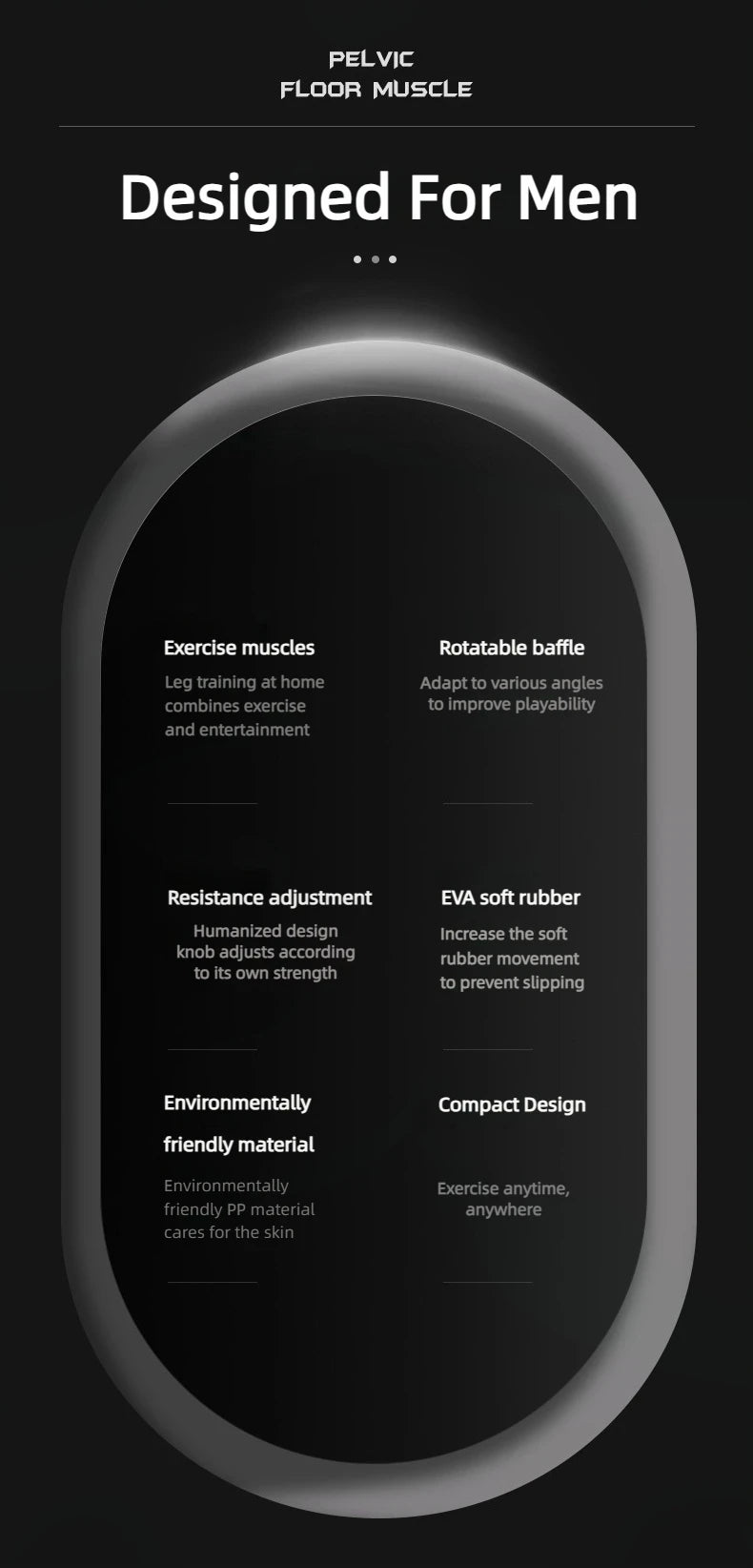 Equipo de ejercicios Kegel para el hogar. Ejercicios para la pelvis. Entrenador de músculos pélvicos.