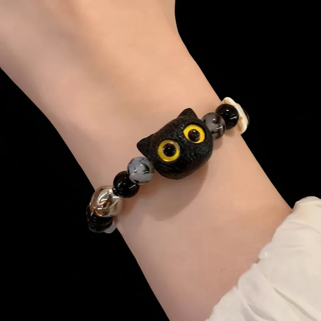 Matching Bracelets Couples Women Men Luminous Cute Cat Friendship Bracelet