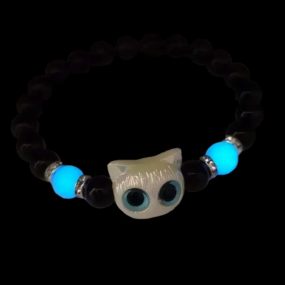 Matching Bracelets Couples Women Men Luminous Cute Cat Friendship Bracelet