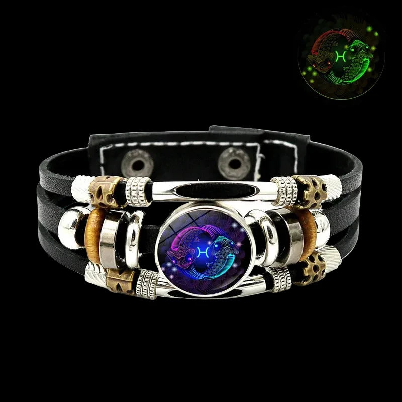 Constellations Luminous Leather Bracelet