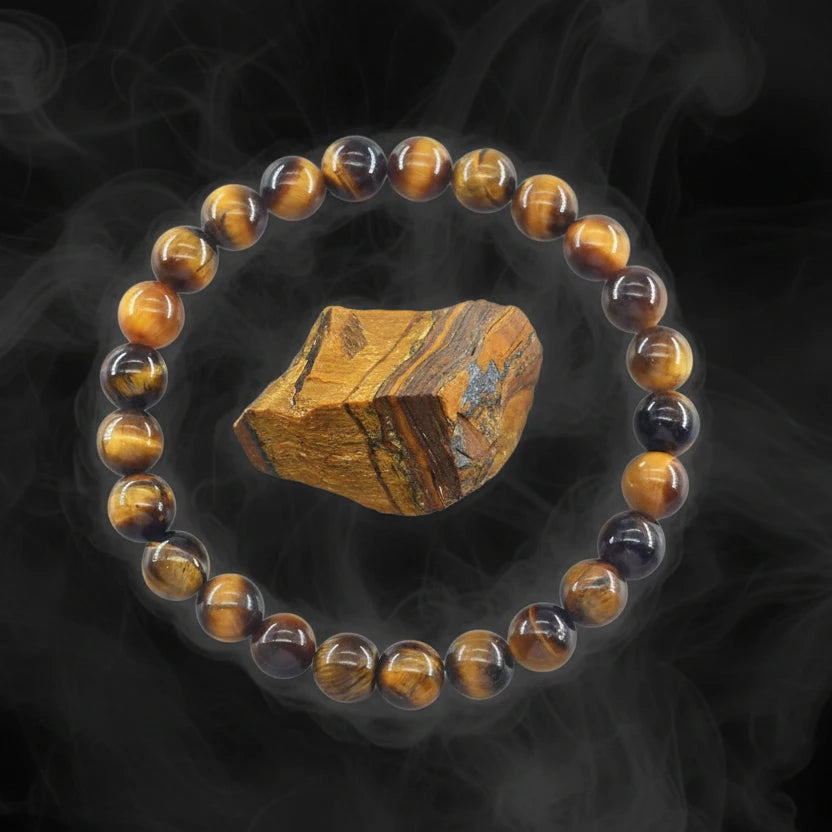 5A Natural Tiger Eye Bracelets Men Women Natural Stone