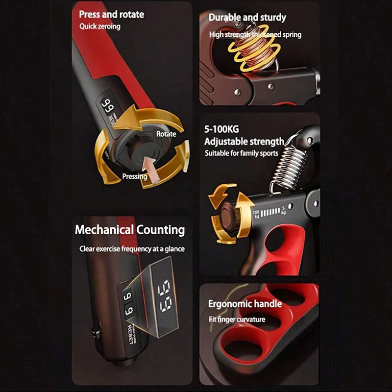 5-100kg Adjustable Grip Strength Device